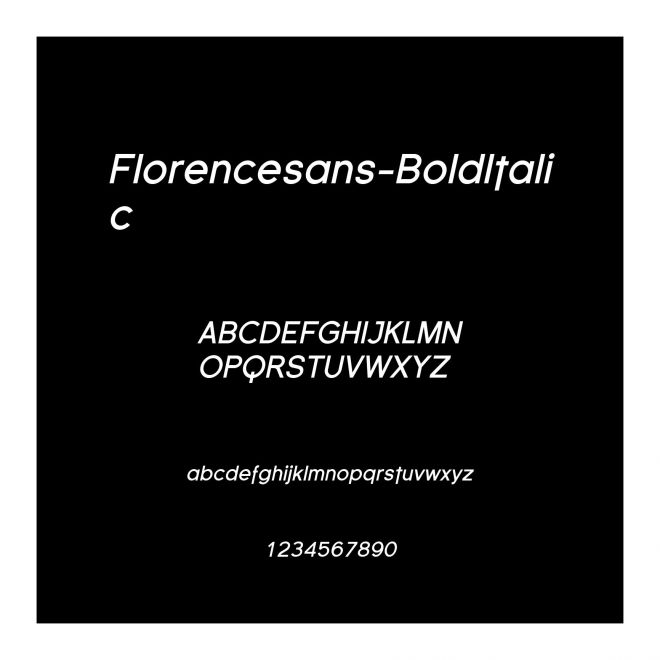 Florencesans-BoldItalic
