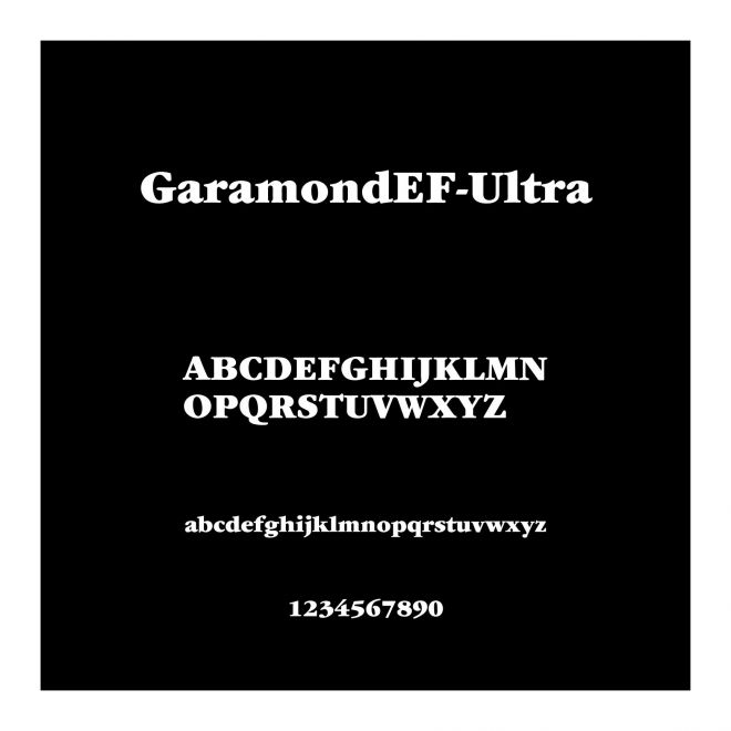 GaramondEF-Ultra