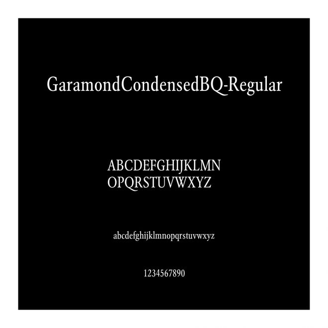 GaramondCondensedBQ-Regular