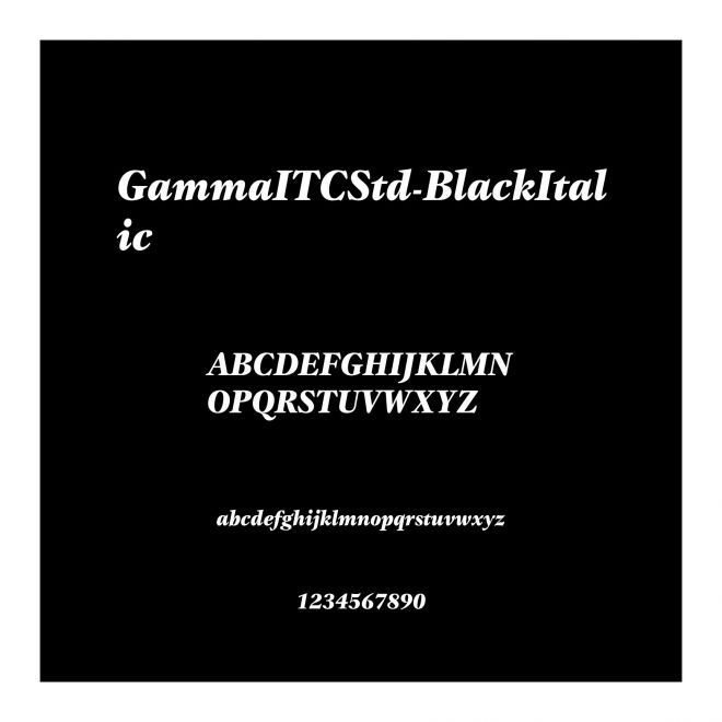 GammaITCStd-BlackItalic