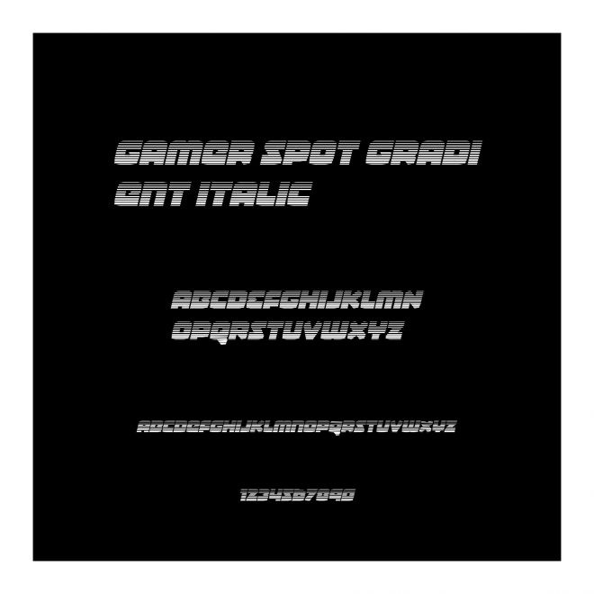Gamer Spot Gradient Italic