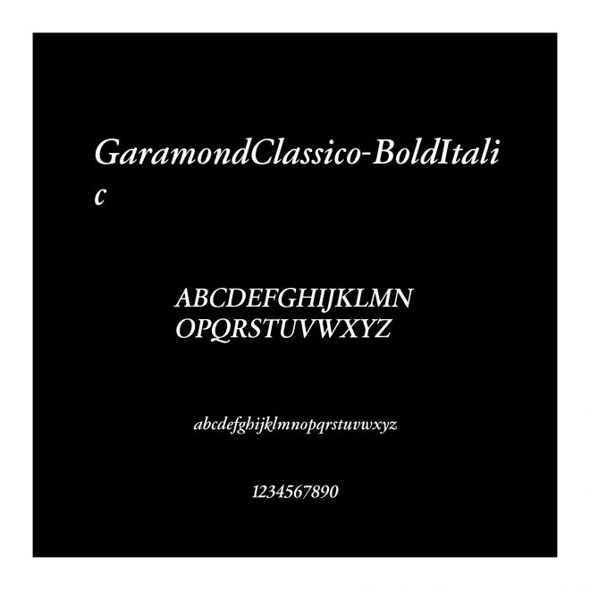 GaramondClassico-BoldItalic