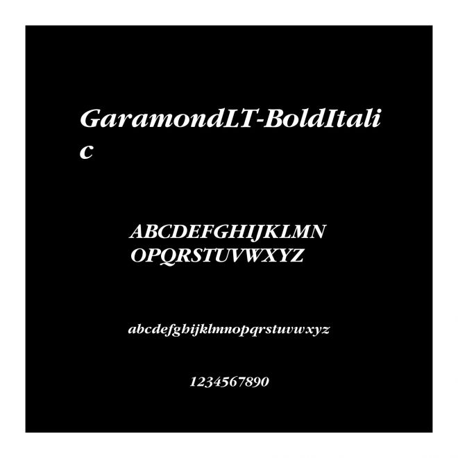 GaramondLT-BoldItalic