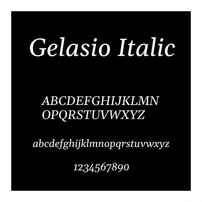 Gelasio Italic