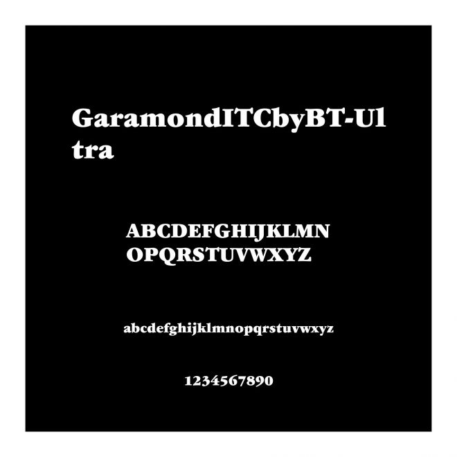 GaramondITCbyBT-Ultra