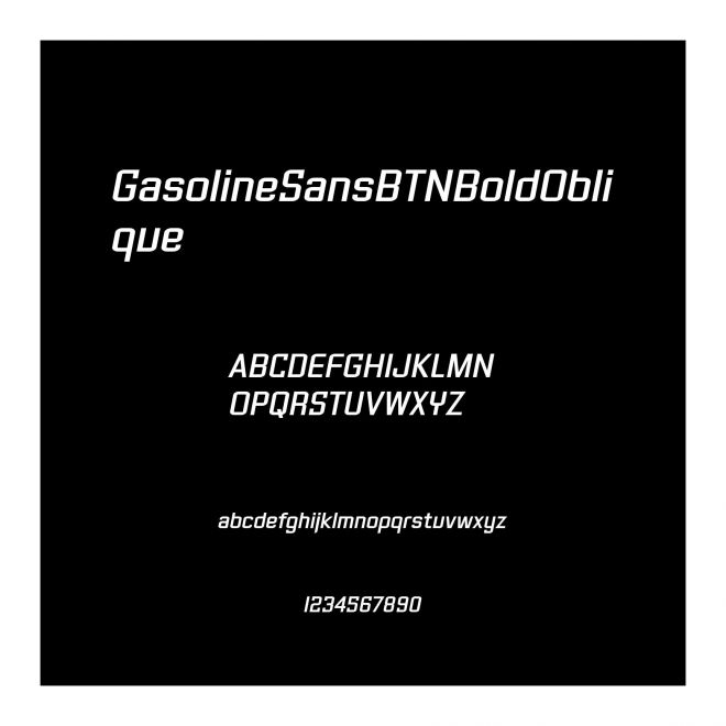 GasolineSansBTNBoldOblique