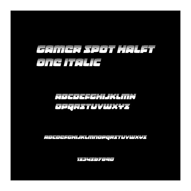 Gamer Spot Halftone Italic