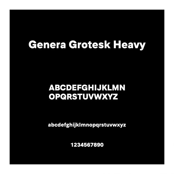 Genera Grotesk Heavy