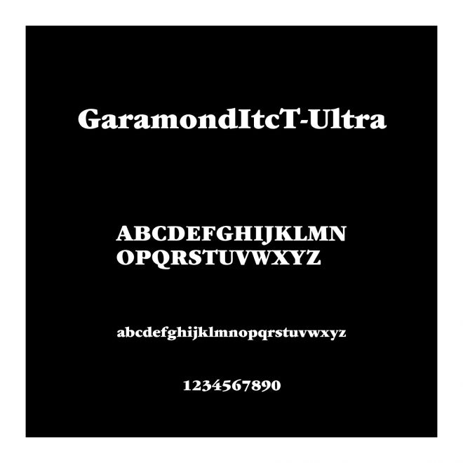 GaramondItcT-Ultra