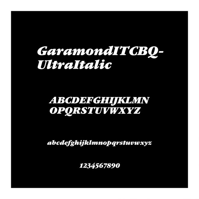GaramondITCBQ-UltraItalic