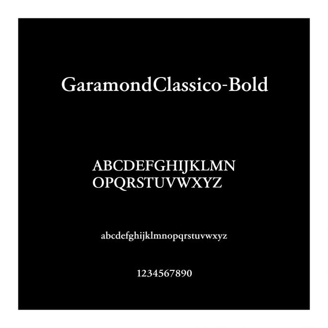 GaramondClassico-Bold