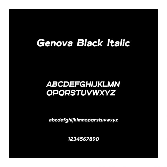 Genova Black Italic