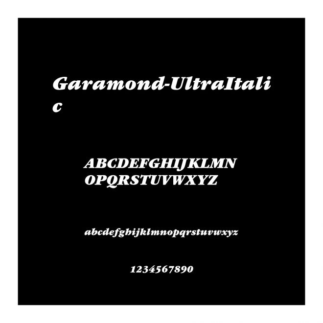 Garamond-UltraItalic