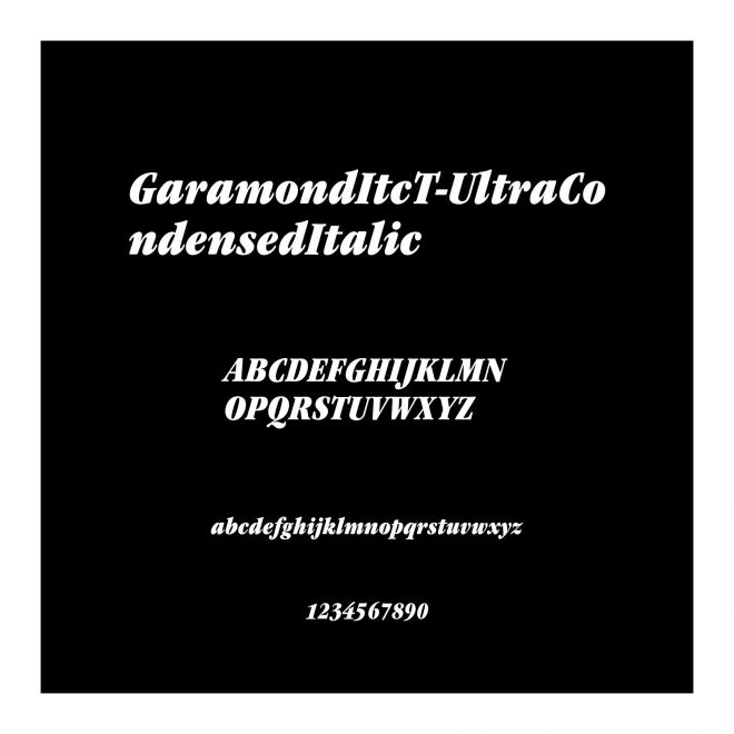 GaramondItcT-UltraCondensedItalic
