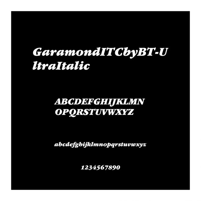 GaramondITCbyBT-UltraItalic