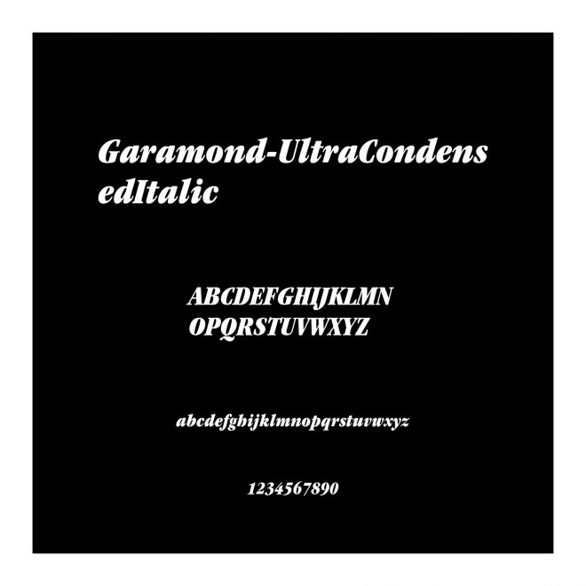 Garamond-UltraCondensedItalic