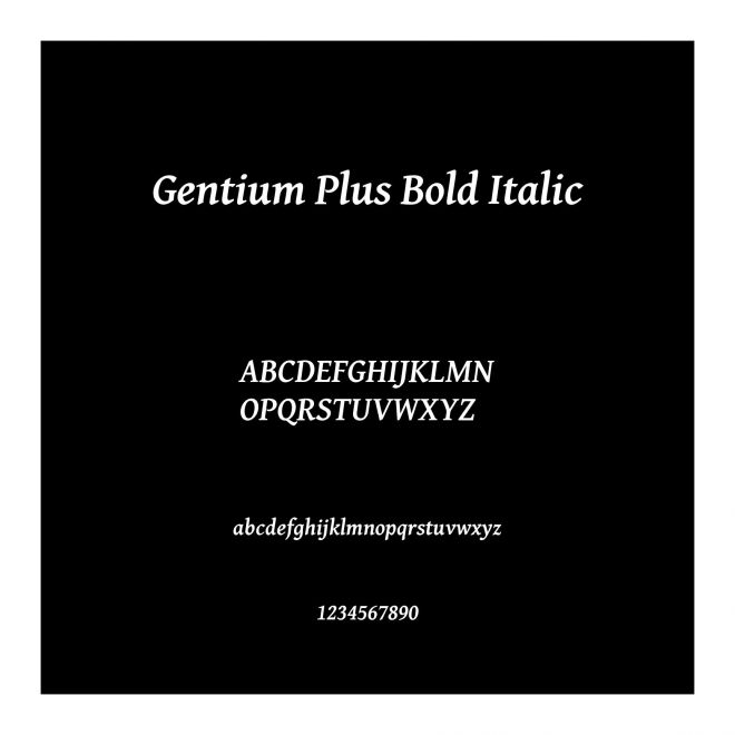 Gentium Plus Bold Italic