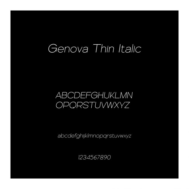 Genova Thin Italic