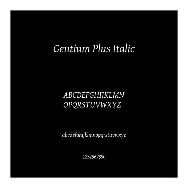 Gentium Plus Italic