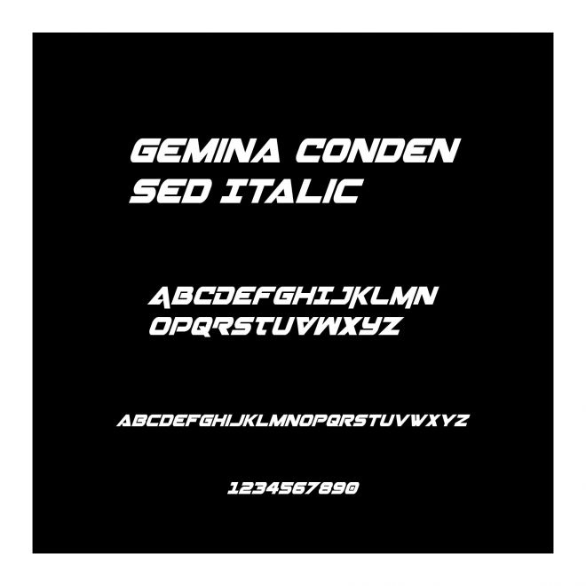 Gemina Condensed Italic