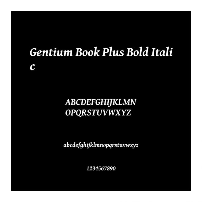 Gentium Book Plus Bold Italic