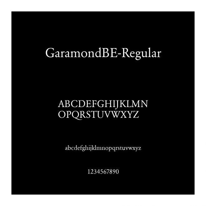 GaramondBE-Regular