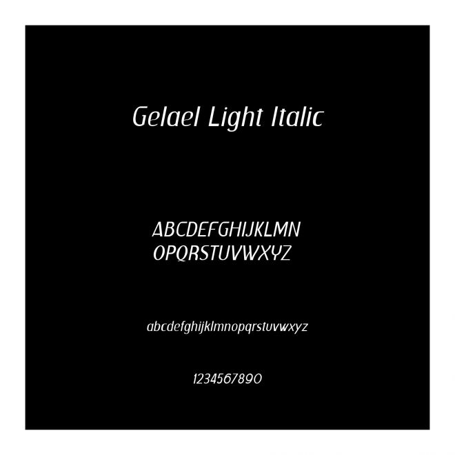 Gelael Light Italic