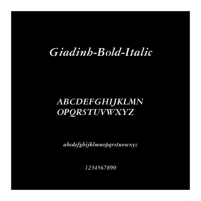 Giadinh-Bold-Italic