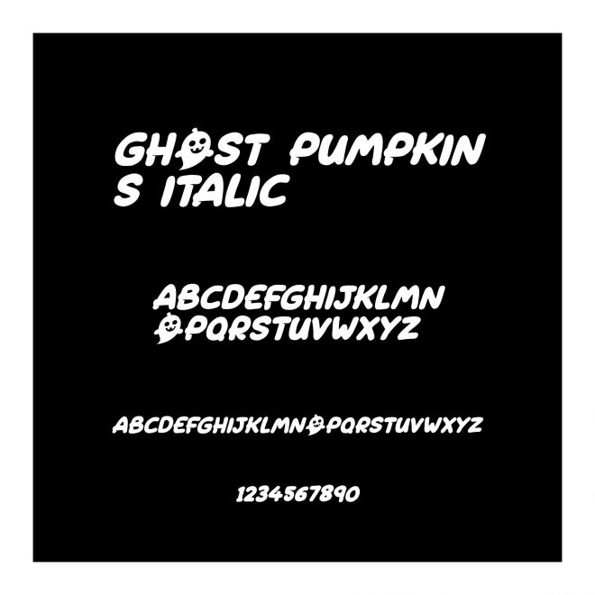 Ghost Pumpkins Italic