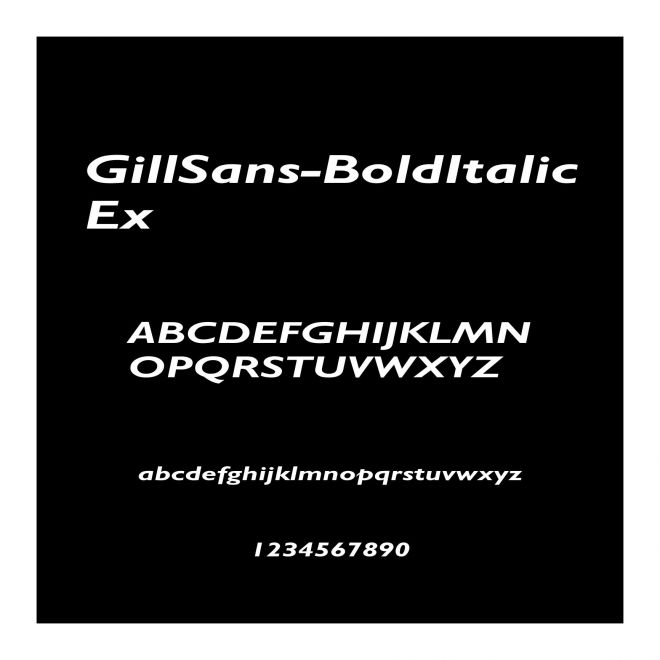 GillSans-BoldItalicEx