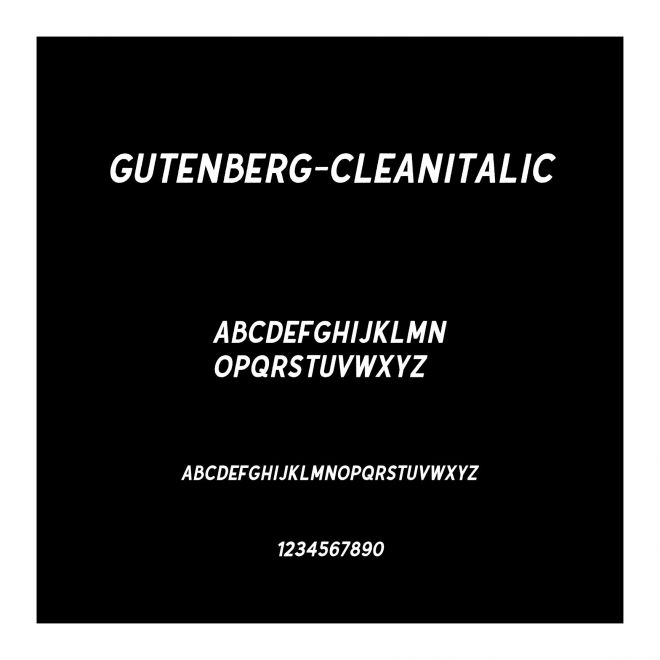 Gutenberg-CleanItalic