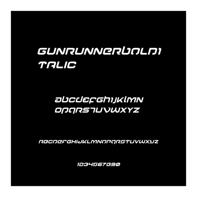GunrunnerBoldItalic