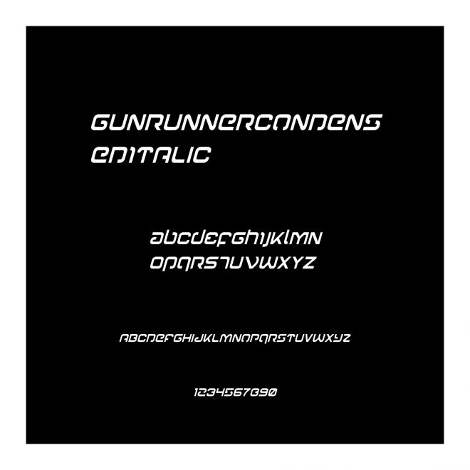 GunrunnerCondensedItalic