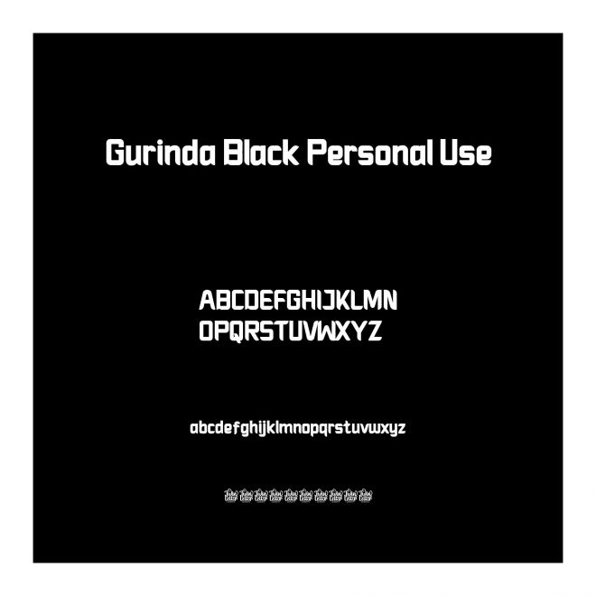 Gurinda Black Personal Use