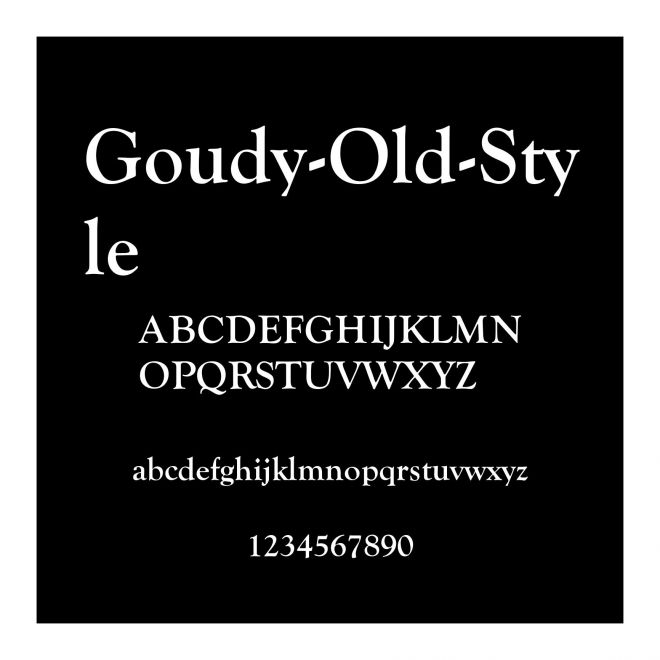 Goudy-Old-Style