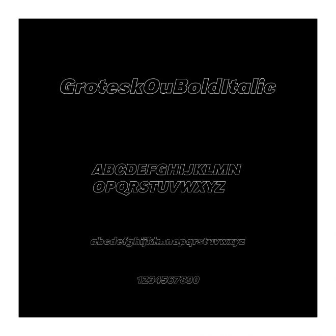 GroteskOuBoldItalic