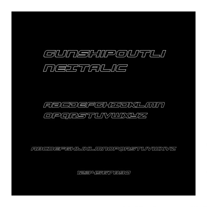 GunshipOutlineItalic