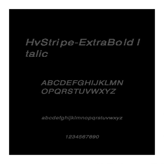 HvStripe-ExtraBold Italic