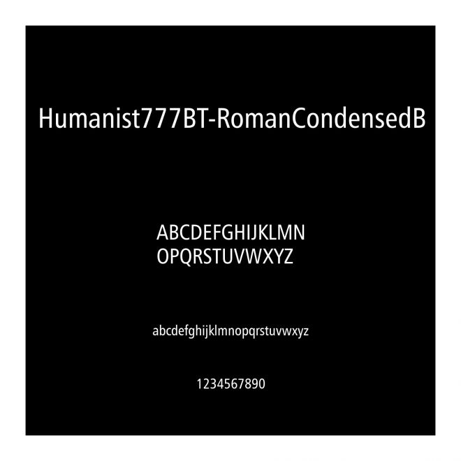 Humanist777BT-RomanCondensedB