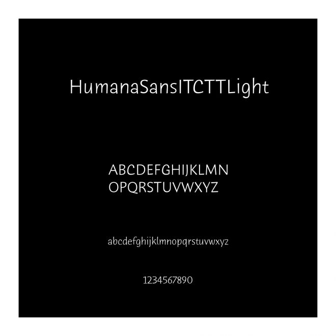 HumanaSansITCTTLight
