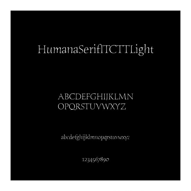 HumanaSerifITCTTLight