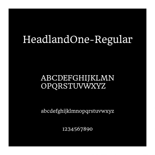 HeadlandOne-Regular
