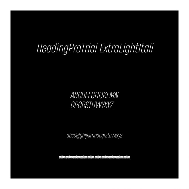 HeadingProTrial-ExtraLightItali