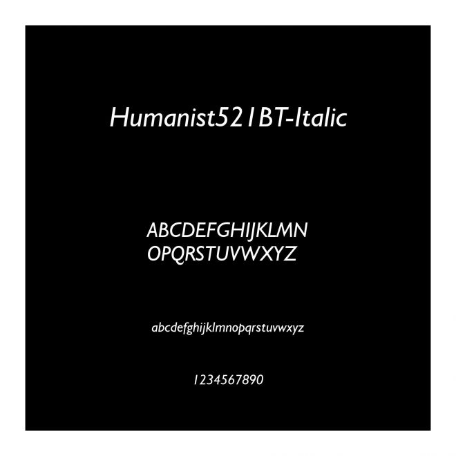 Humanist521BT-Italic