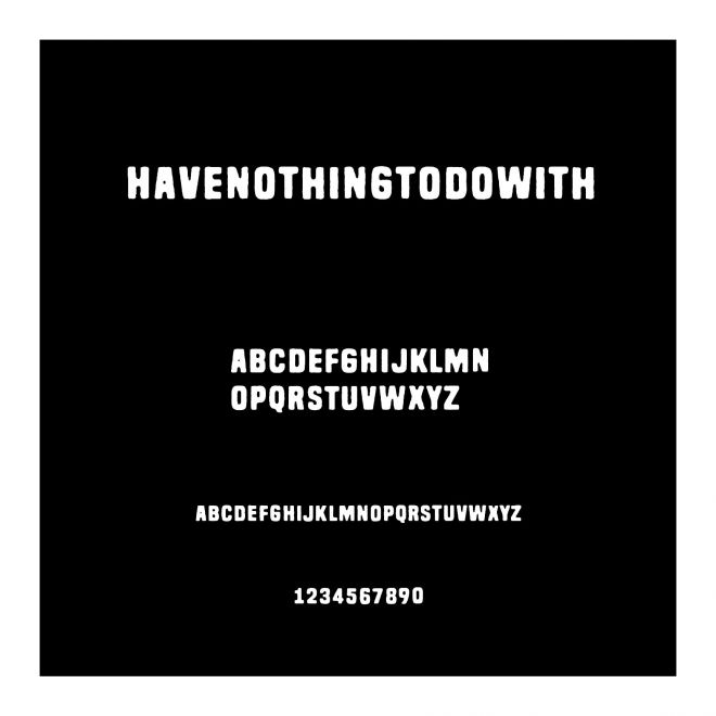 Havenothingtodowith
