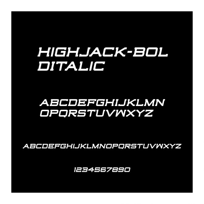 Highjack-BoldItalic