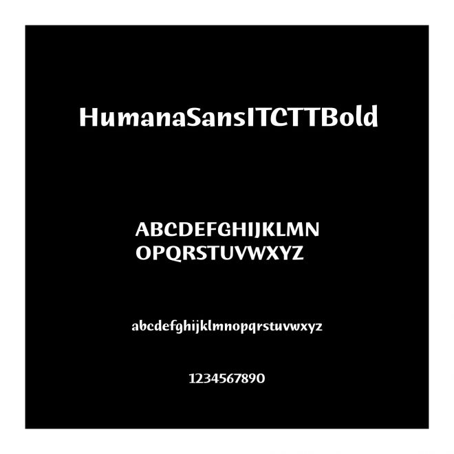 HumanaSansITCTTBold