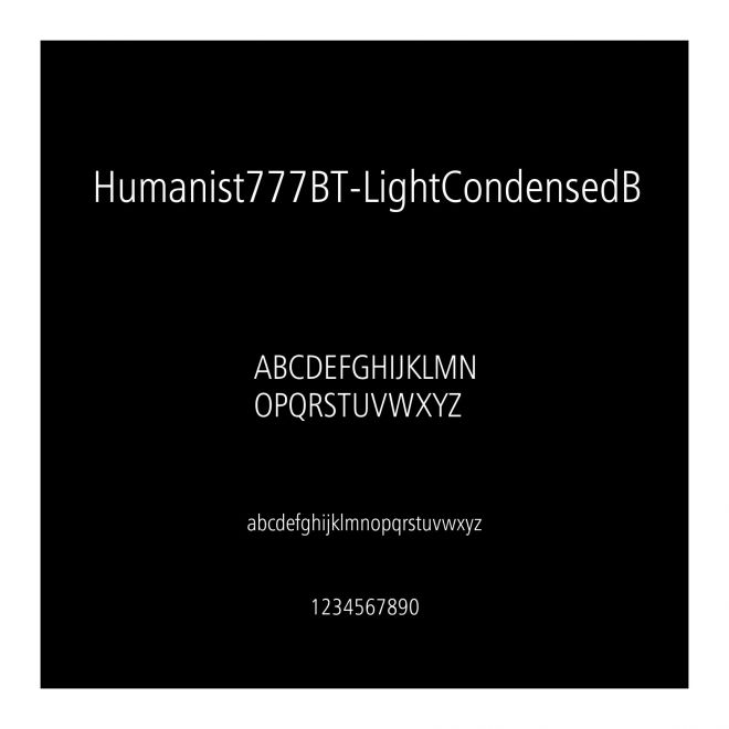 Humanist777BT-LightCondensedB
