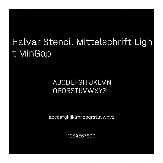 Halvar Stencil Mittelschrift Light MinGap