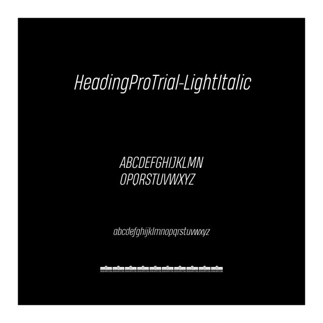 HeadingProTrial-LightItalic